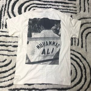 White Graphic T-Shirt with Muhammad Ali Print